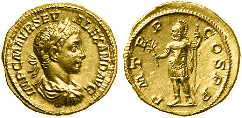 severus alexander roman coin aureus